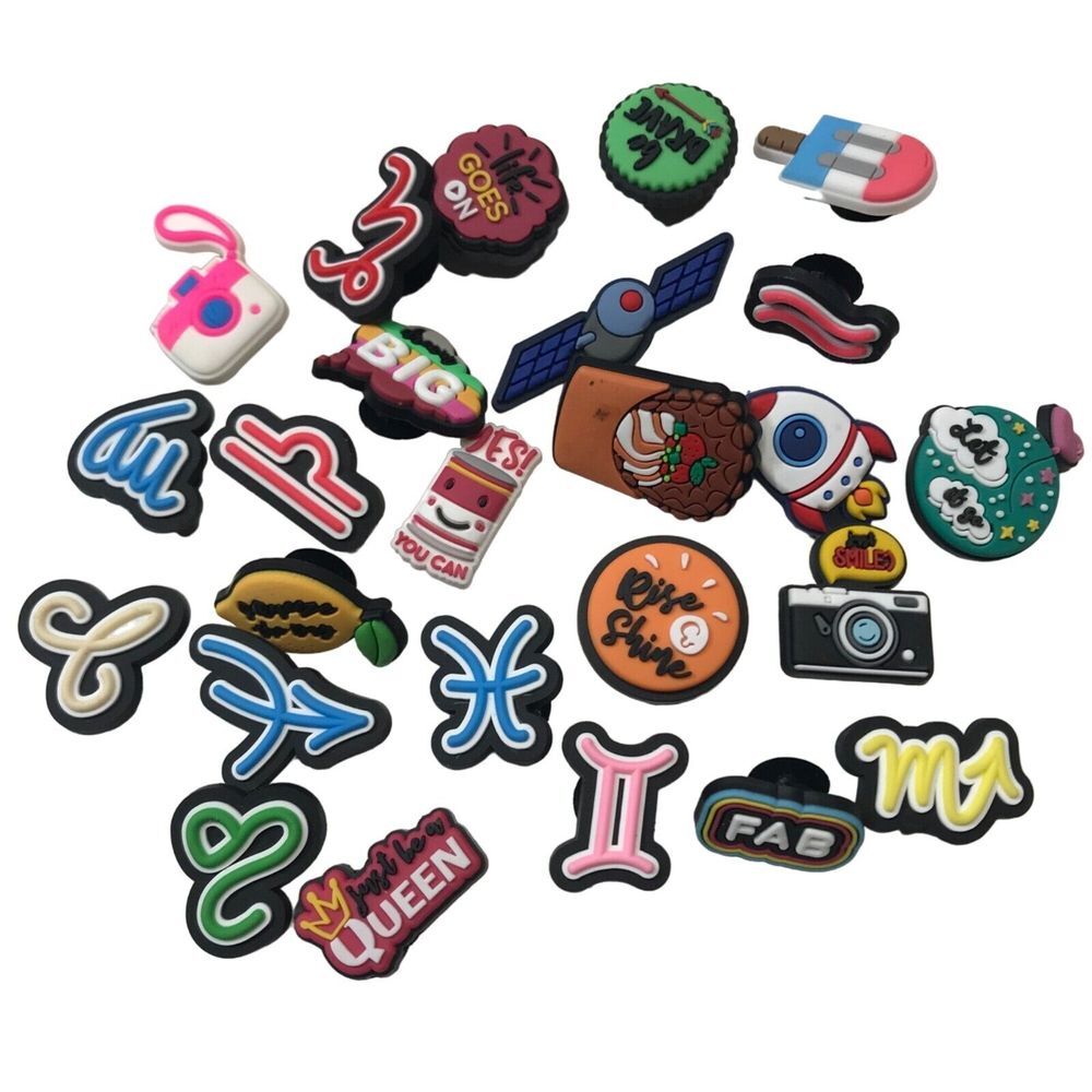 Shoe Charms sandal Jewlry Foam clog‎ pvc wristband bracelet Random lot of 25